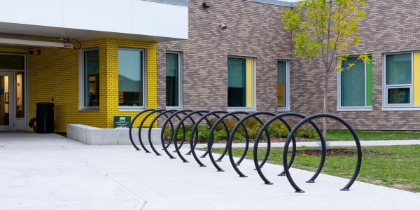 Wishbone Loop Bike Racks at Soraya Hafez School in Edmonton Alberta-1